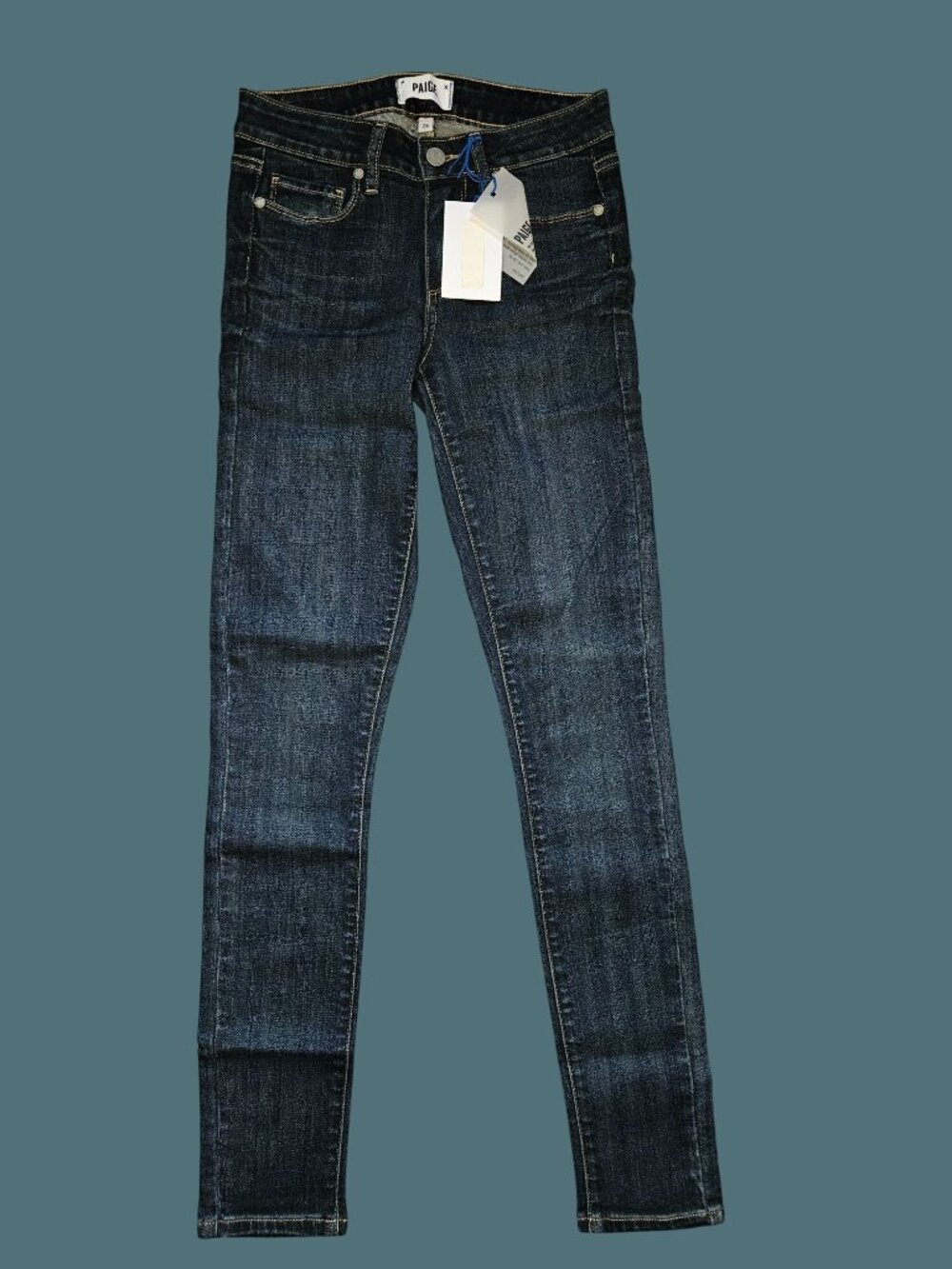 Paige Jeans Women Size 28 Skinny Leg Midrise Stretchy Dark Wash
